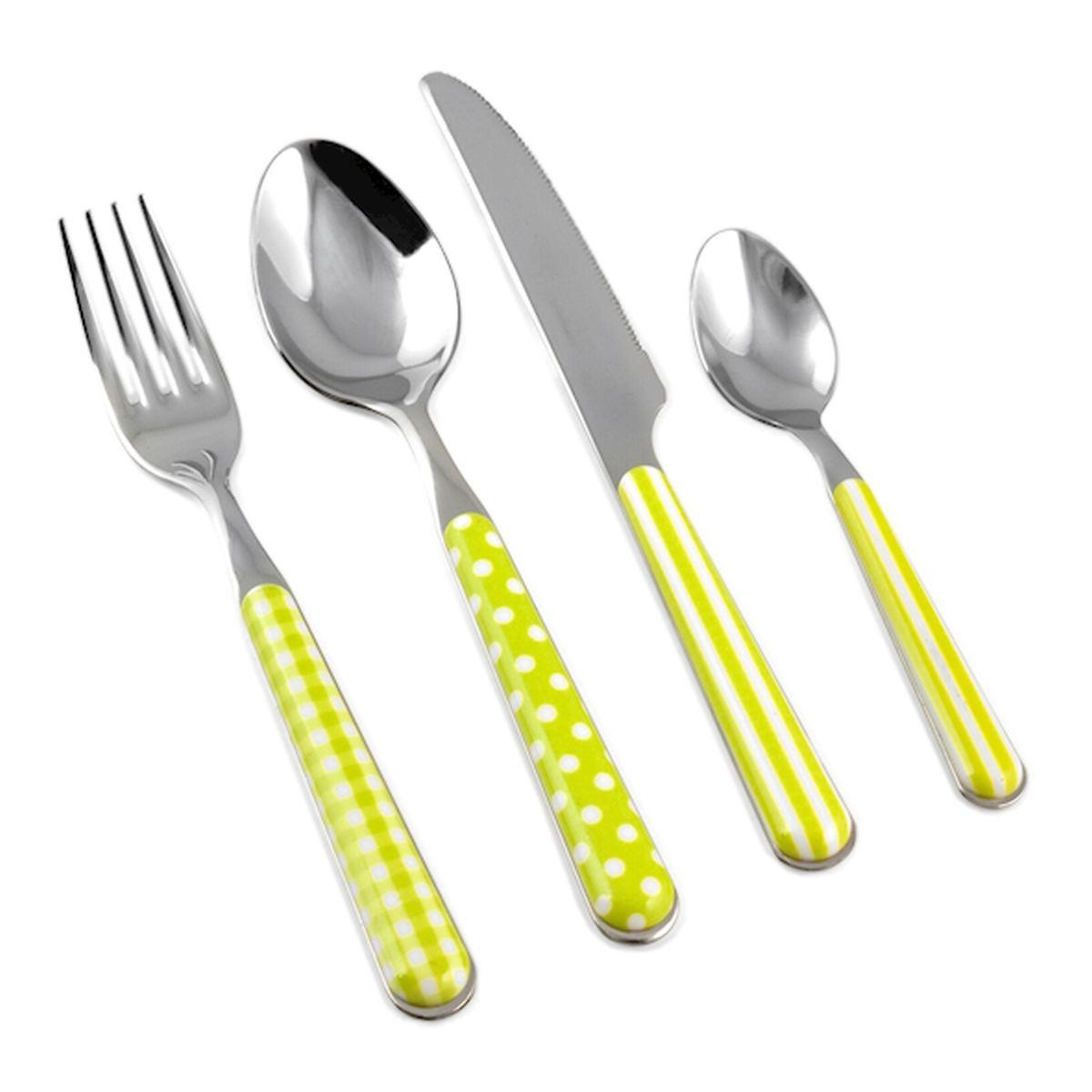 Posate Tavola Inox Set pz.24 Provence Verde | H&H