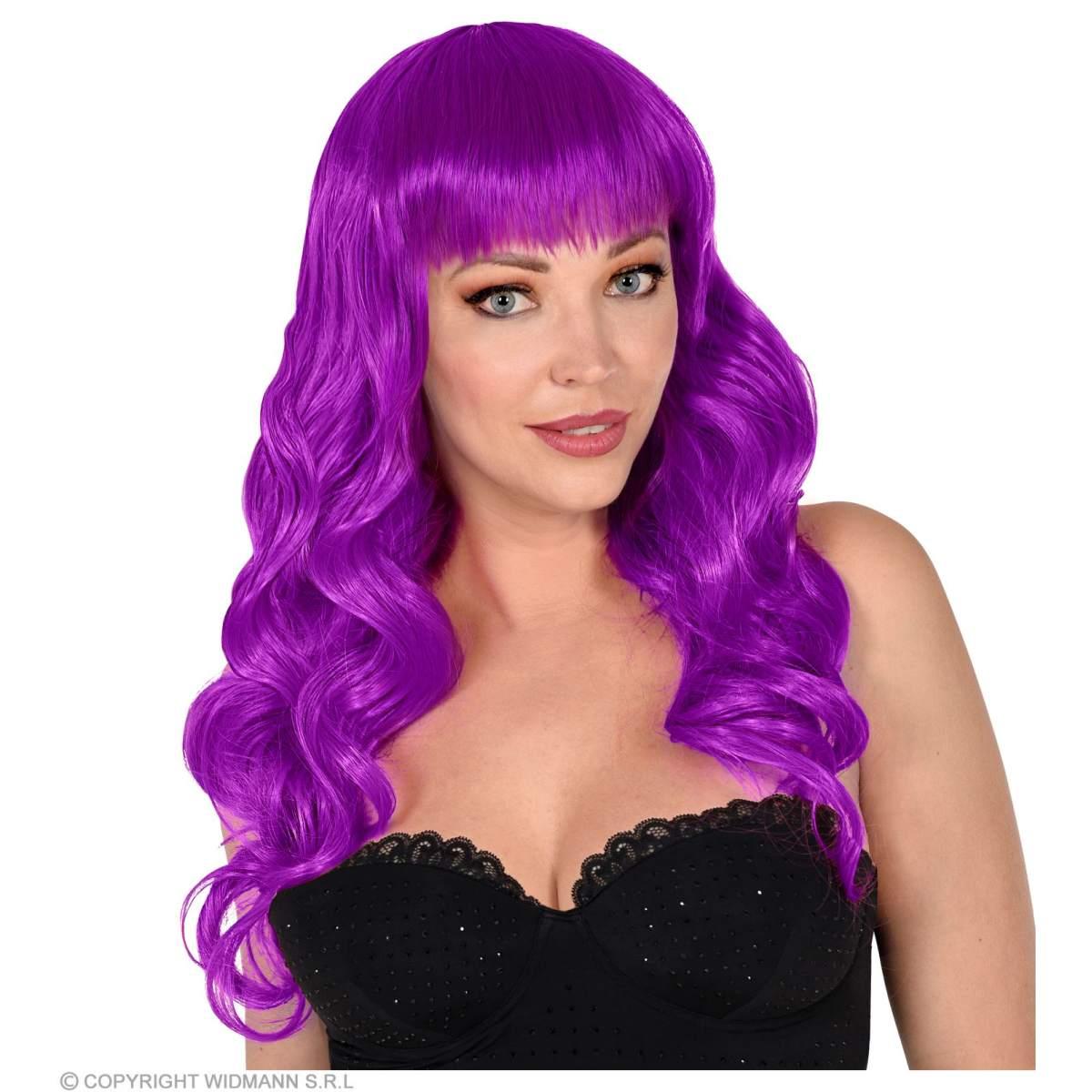 Parrucca Viola Mossa con Frangia |Widmann