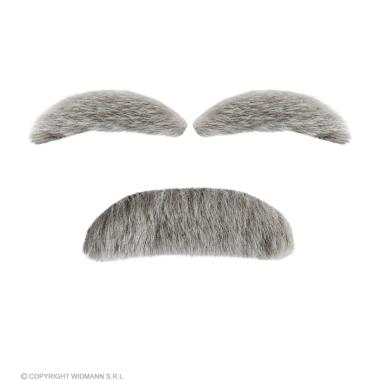 Baffi Grigi con Sopracciglia |Widmann