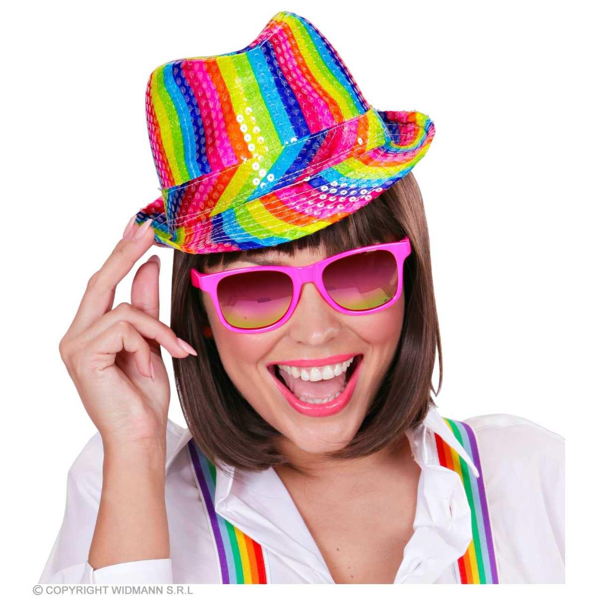 Cappello Borsalino con Paillettes Multicolor |Widmann