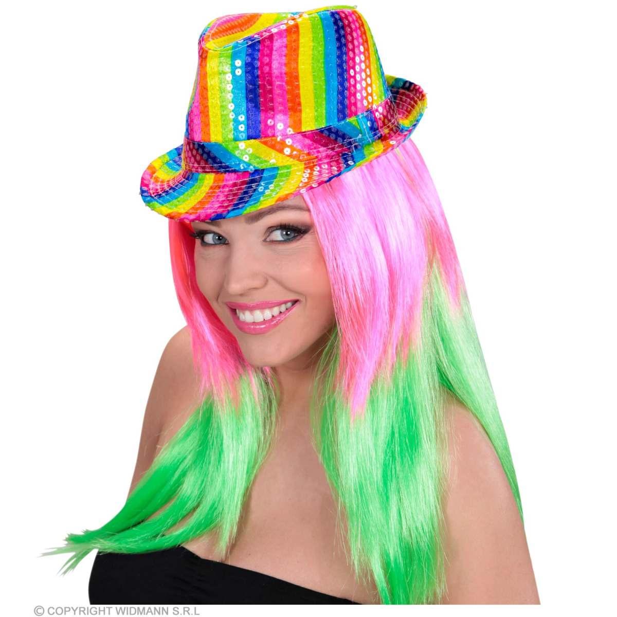 Cappello Borsalino con Paillettes Multicolor |Widmann