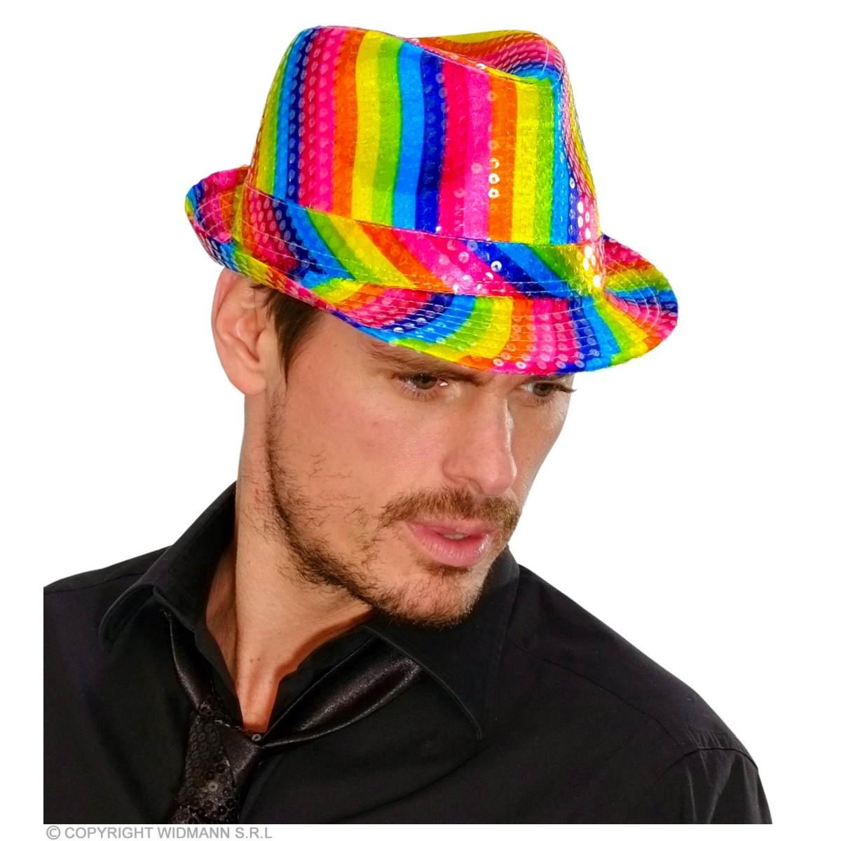 Cappello Borsalino con Paillettes Multicolor |Widmann