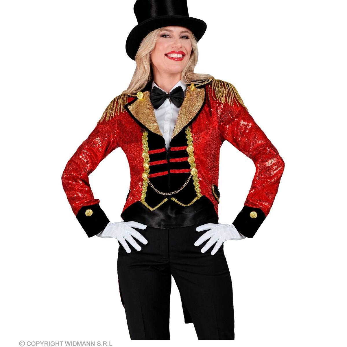 Giacca Frac Domatrice Rossa con Paillettes |Widmann