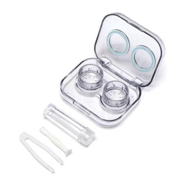 Custodia Porta Lenti a Contatto con Coperchio Rosa e Celeste |Zoelibat