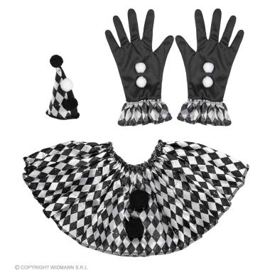 Arlecchino con Collare Guanti e Cappello |Widmann