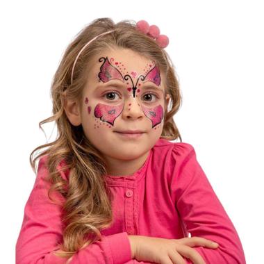 Trucco Decorazioni Adesive Viso Farfalla |Widmann