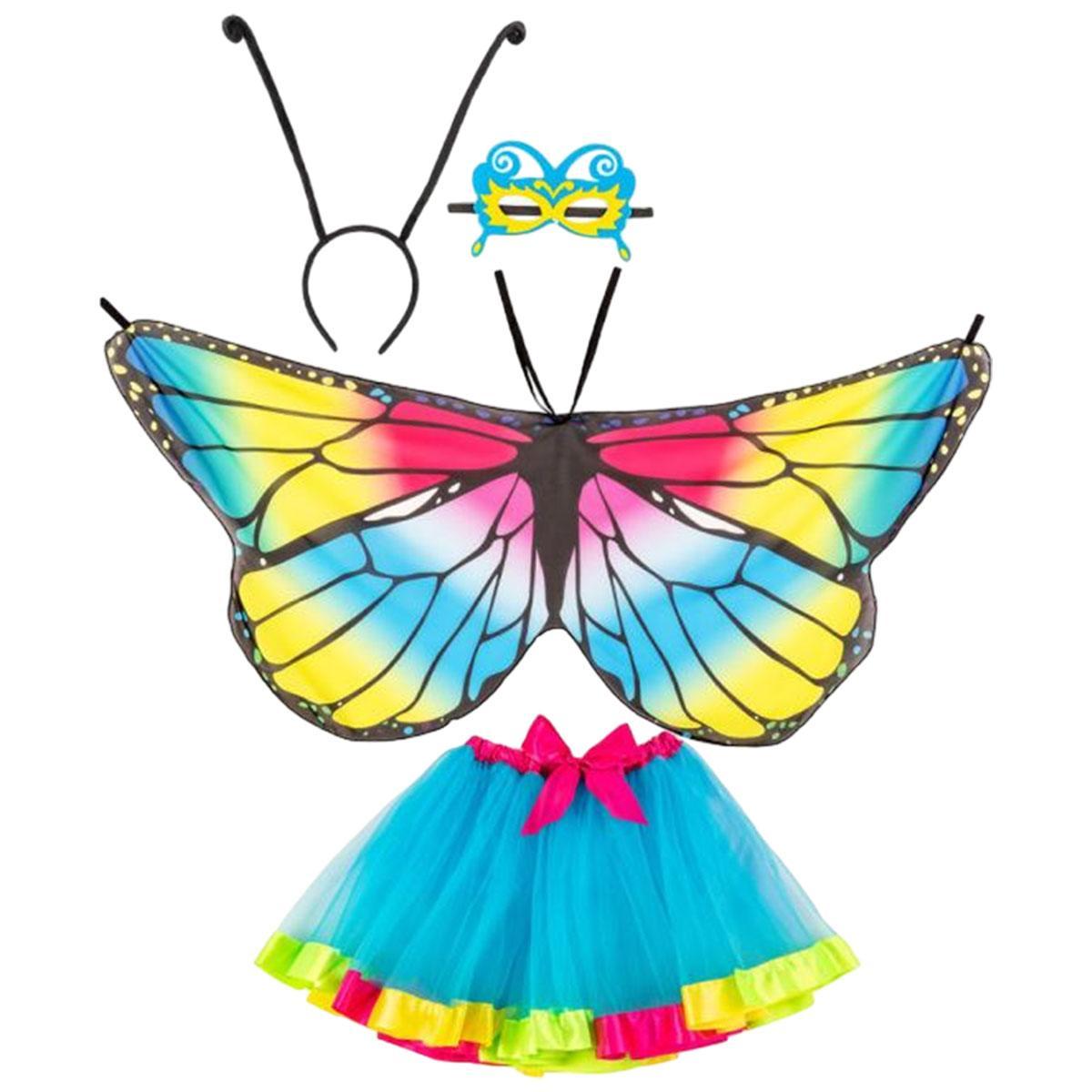 Ali Farfalla con Gonna e Mascherina Set pz.3 |Carnival Toys