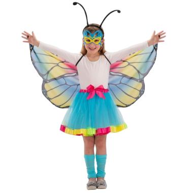 Ali Farfalla con Gonna e Mascherina Set pz.3 |Carnival Toys