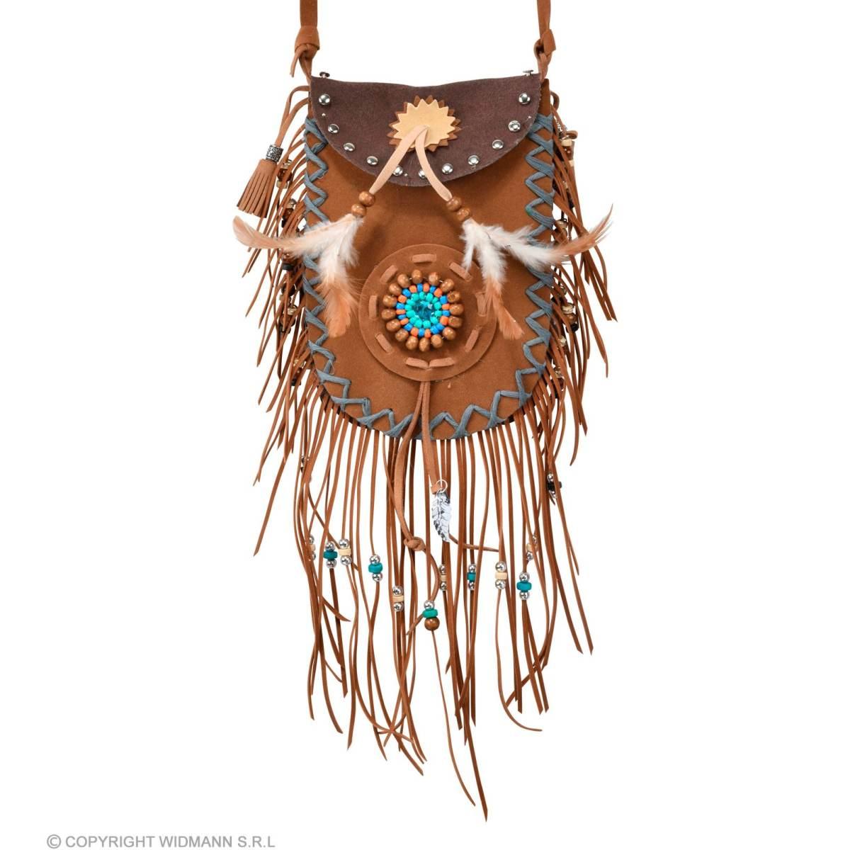 Borsa Indiana con Piume e Perline |Widmann