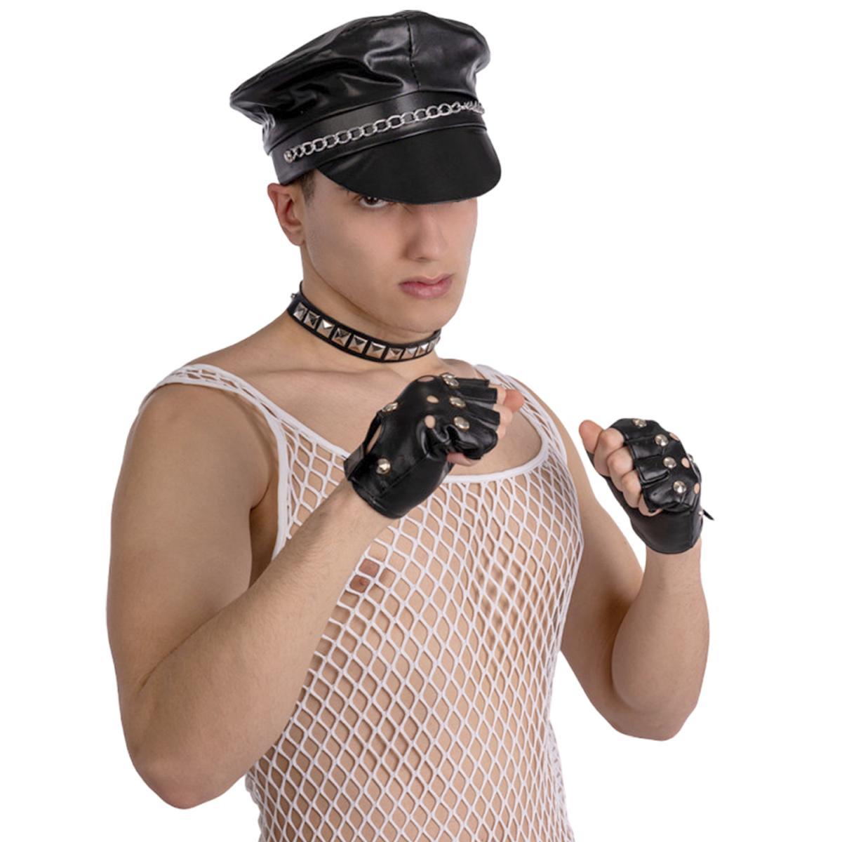 Biker Set pz.3 Cappello, Gaunti e Collarino |Carnival Toys