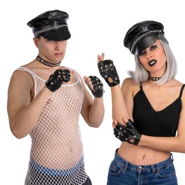 Biker Set pz.3 Cappello, Gaunti e Collarino |Carnival Toys