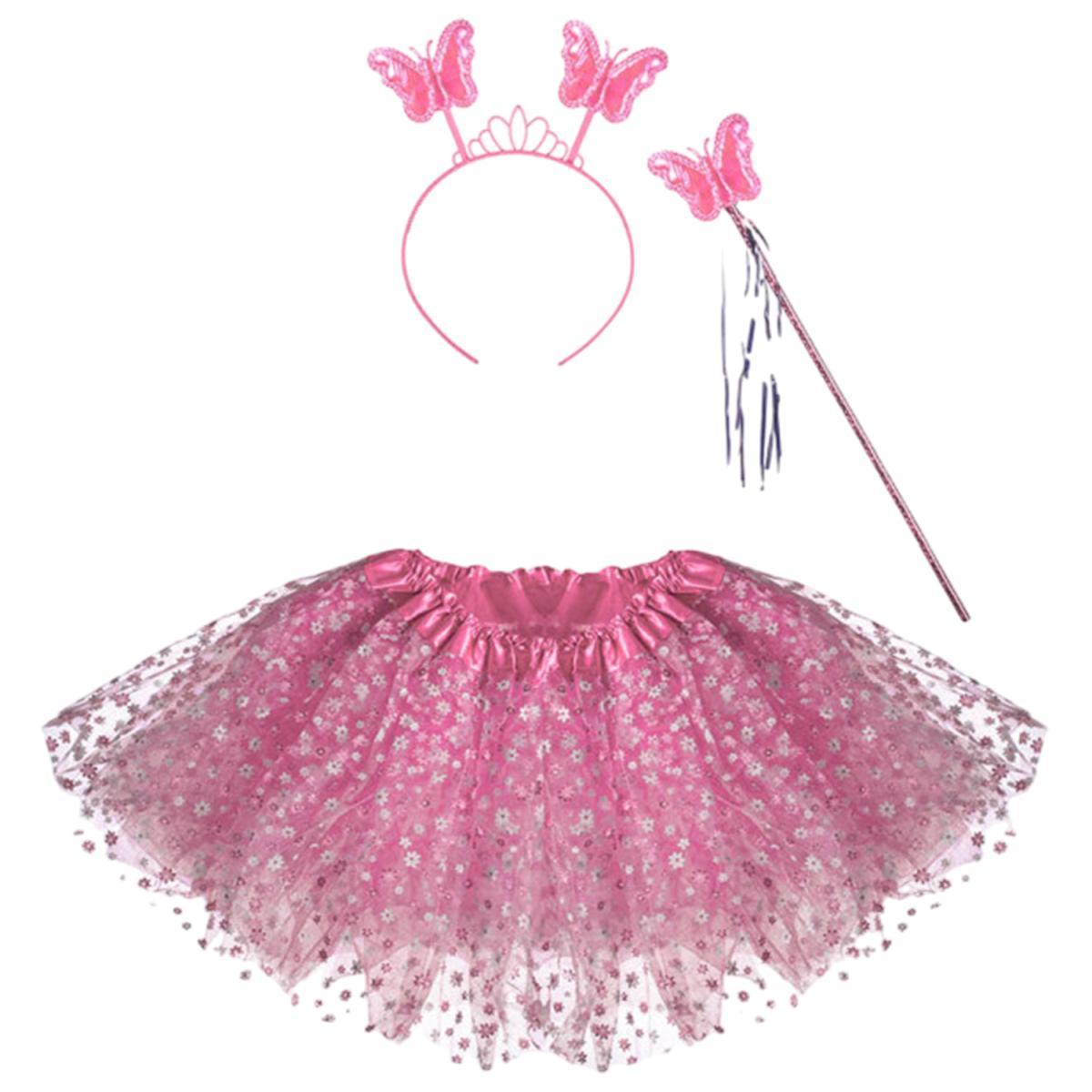 Ali Farfallina Rosa Set pz.4 Gonna cm.50x40 Cerchietto Bacchetta |Carnival Toys