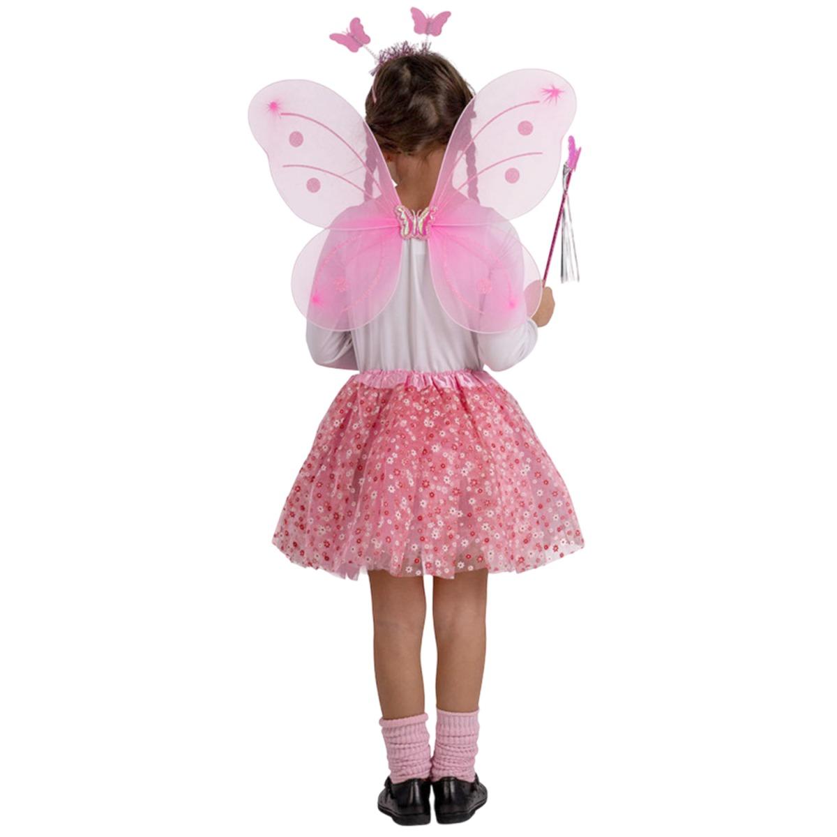 Ali Farfallina Rosa Set pz.4 Gonna cm.50x40 Cerchietto Bacchetta |Carnival Toys