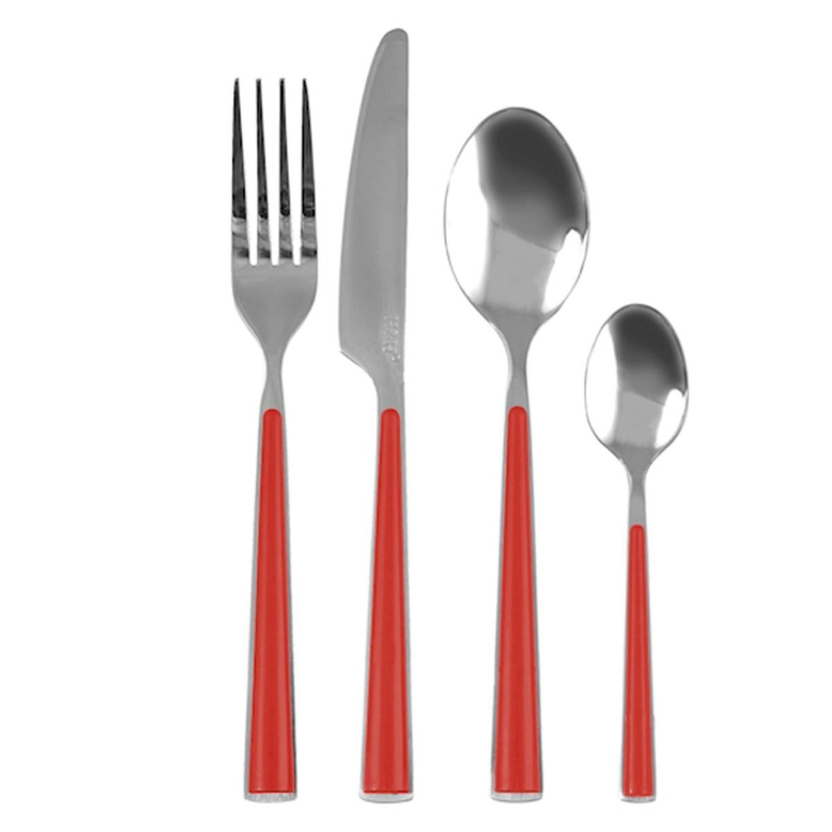 Posate Tavola Inox Set pz.24 H&H Rosse | H&H