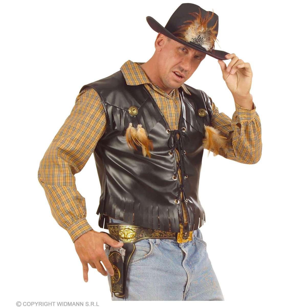 Cinturone Cowboy Fonfina 1 Posto Similpelle Marrone |Widmann