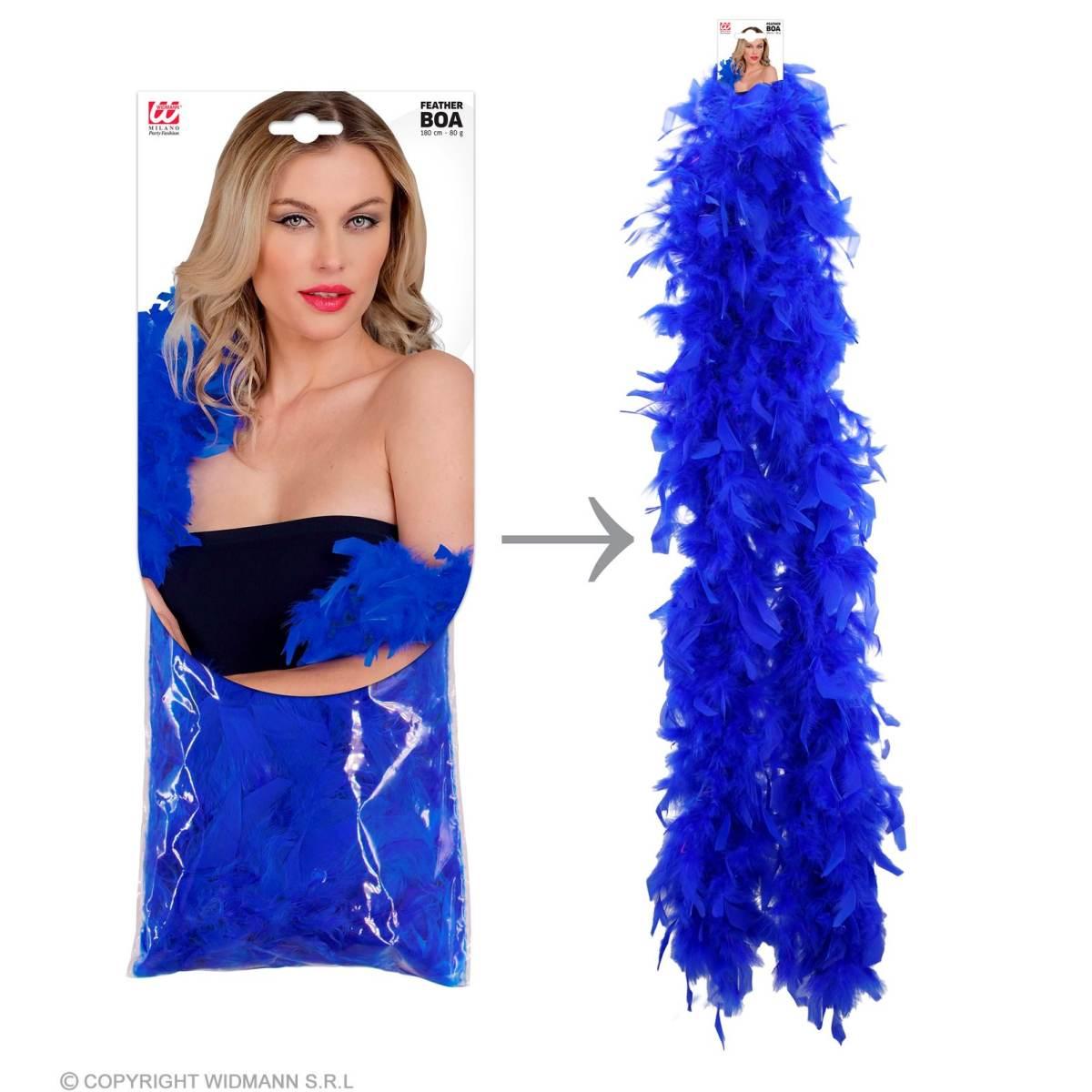 Boa di Piume Extra Lusso cm.180 gr.80 Blu |Widmann