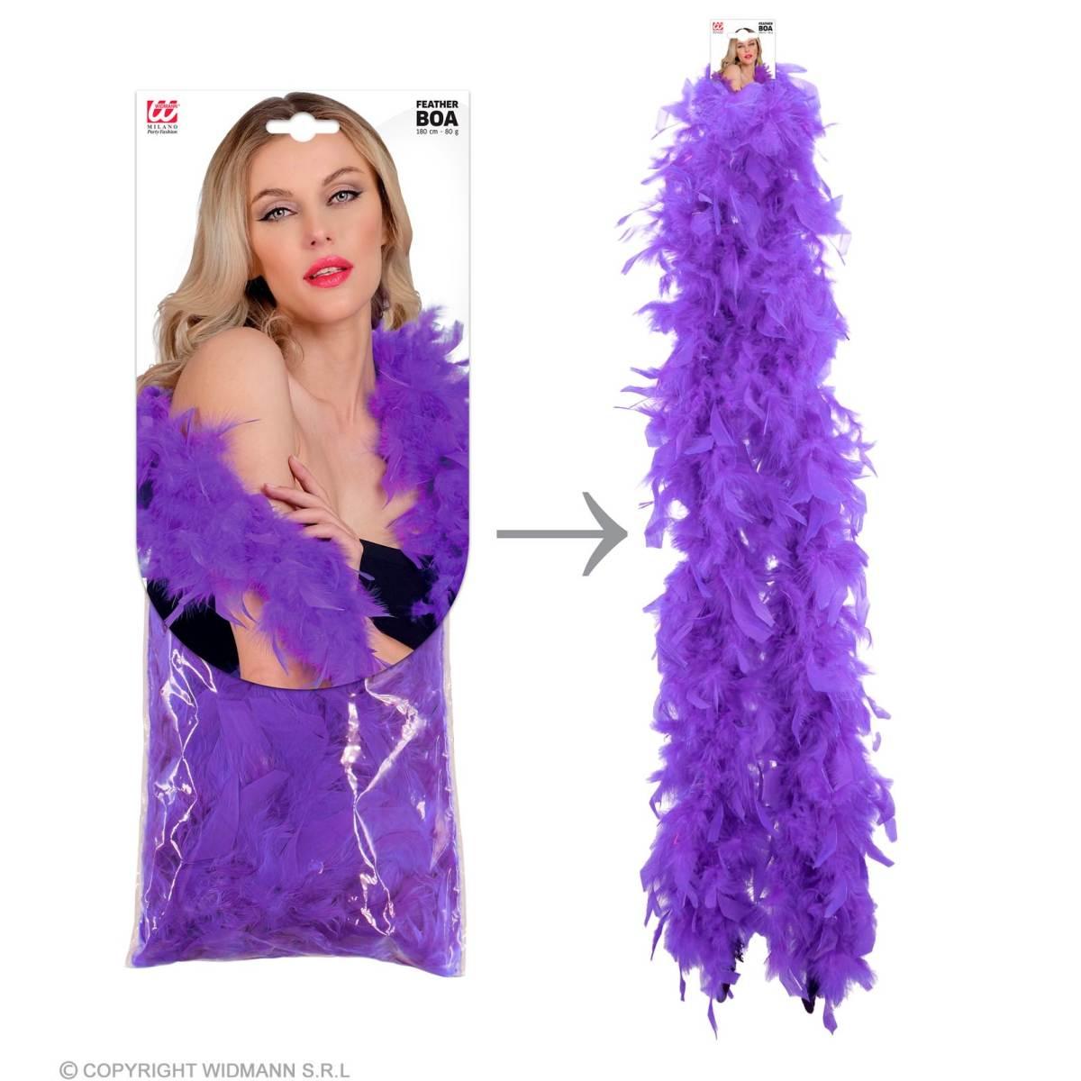 Boa di Piume Extra Lusso cm.180 gr.80 Viola |Widmann