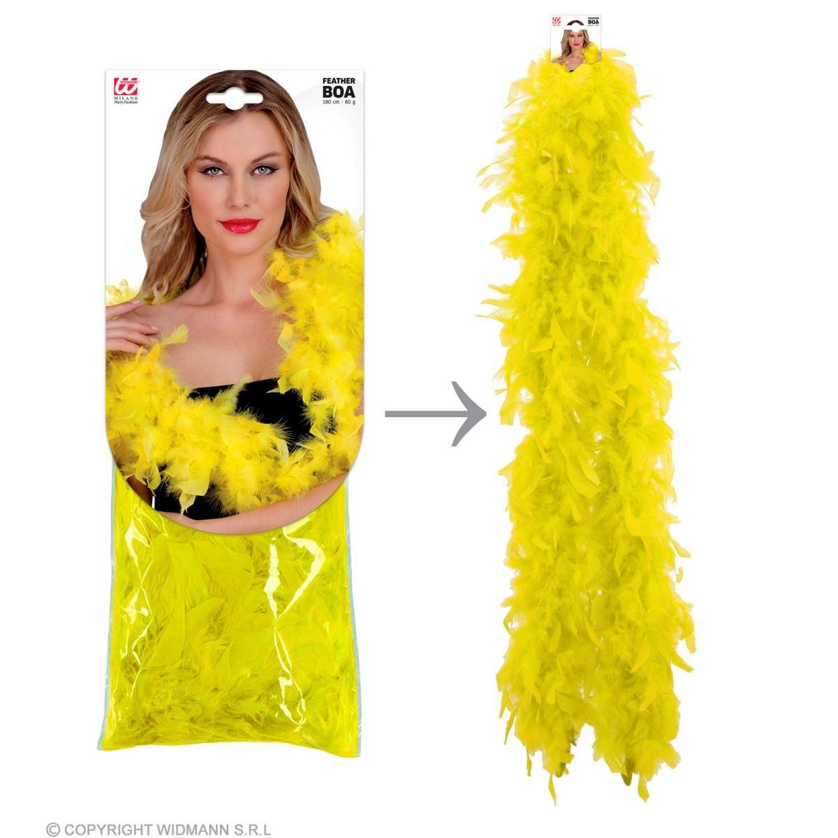Boa di Piume Extra Lusso cm.180 gr.80 Giallo |Widmann