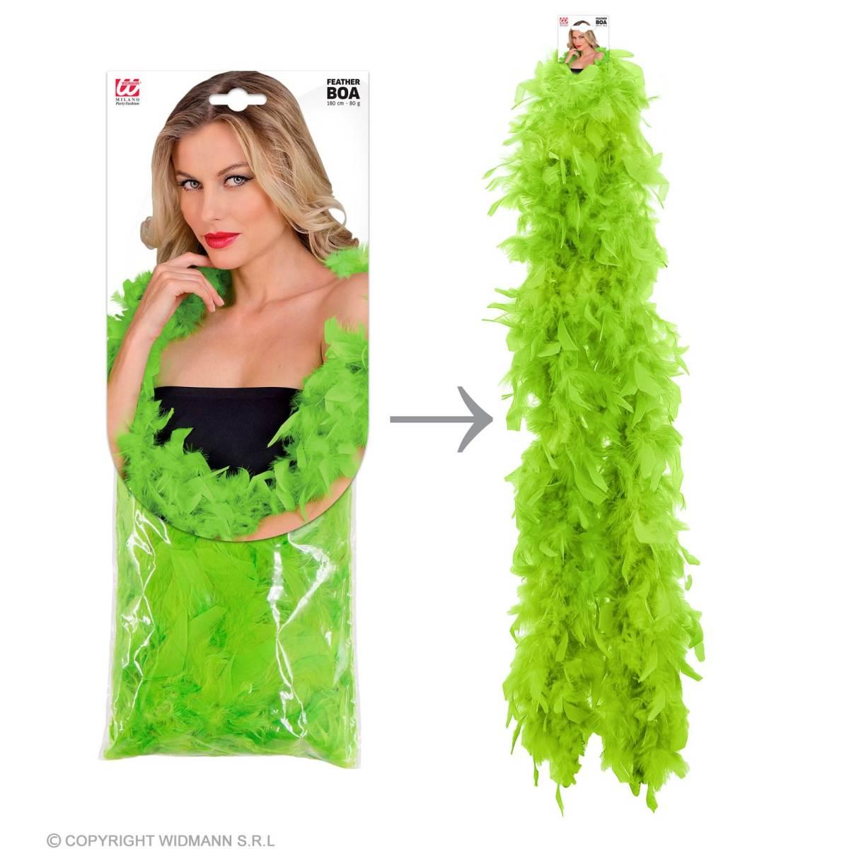 Boa di Piume Extra Lusso cm.180 gr.80 Verde Lime |Widmann