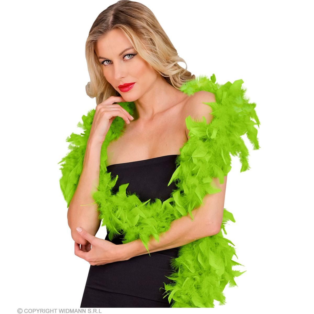 Boa di Piume Extra Lusso cm.180 gr.80 Verde Lime |Widmann
