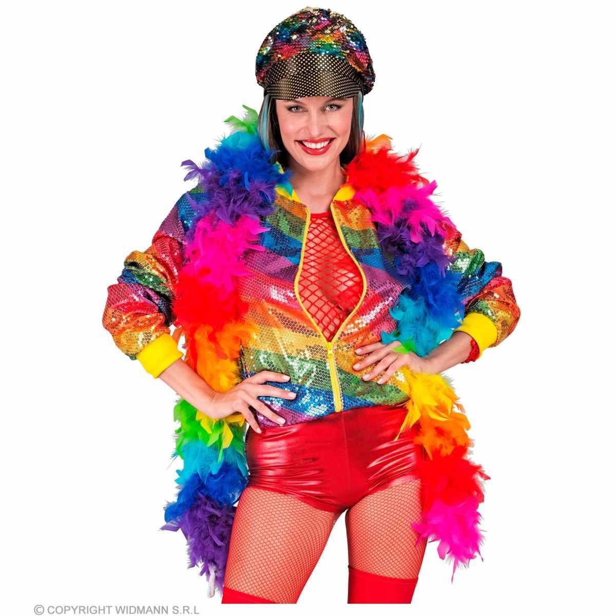 Boa di Piume Extra Lusso cm.180 gr.50 Arcobaleno |Widmann