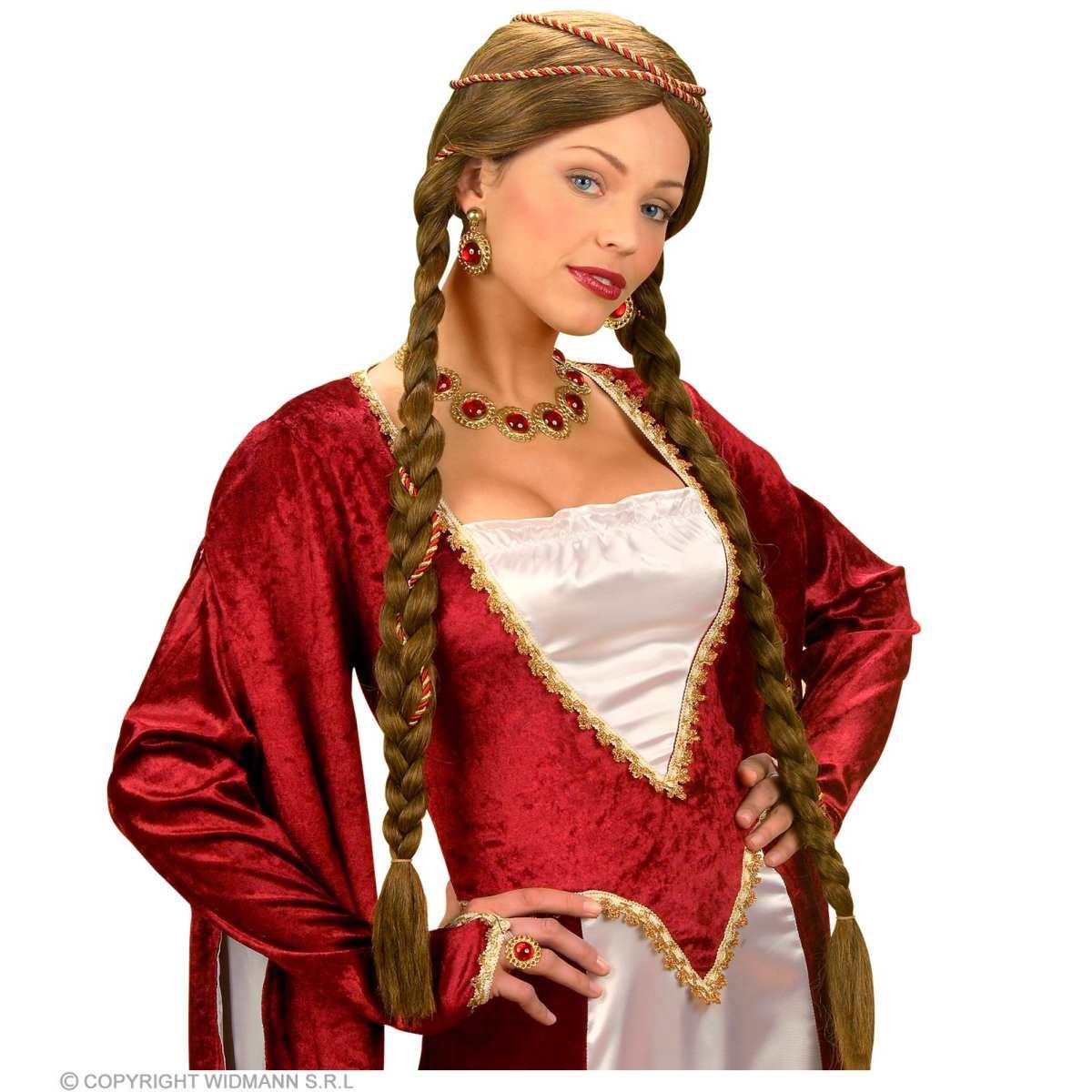 Parrucca Medievale con Trecce |Widmann
