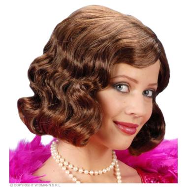 Parrucca Anni '20 Caschetto Castana Riccia |Widmann