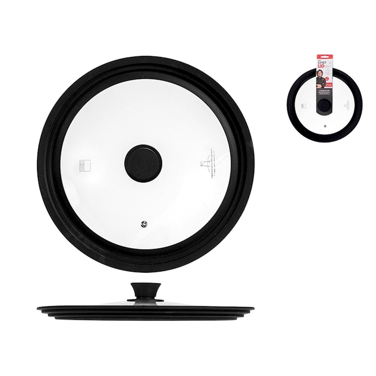Coperchio Vetro e Silicone A. Borghese cm.Ã˜28 30 32 | H&H