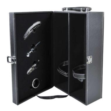 Porta Bottiglie 1P Ecopelle con Accessori pz.5 | H&H