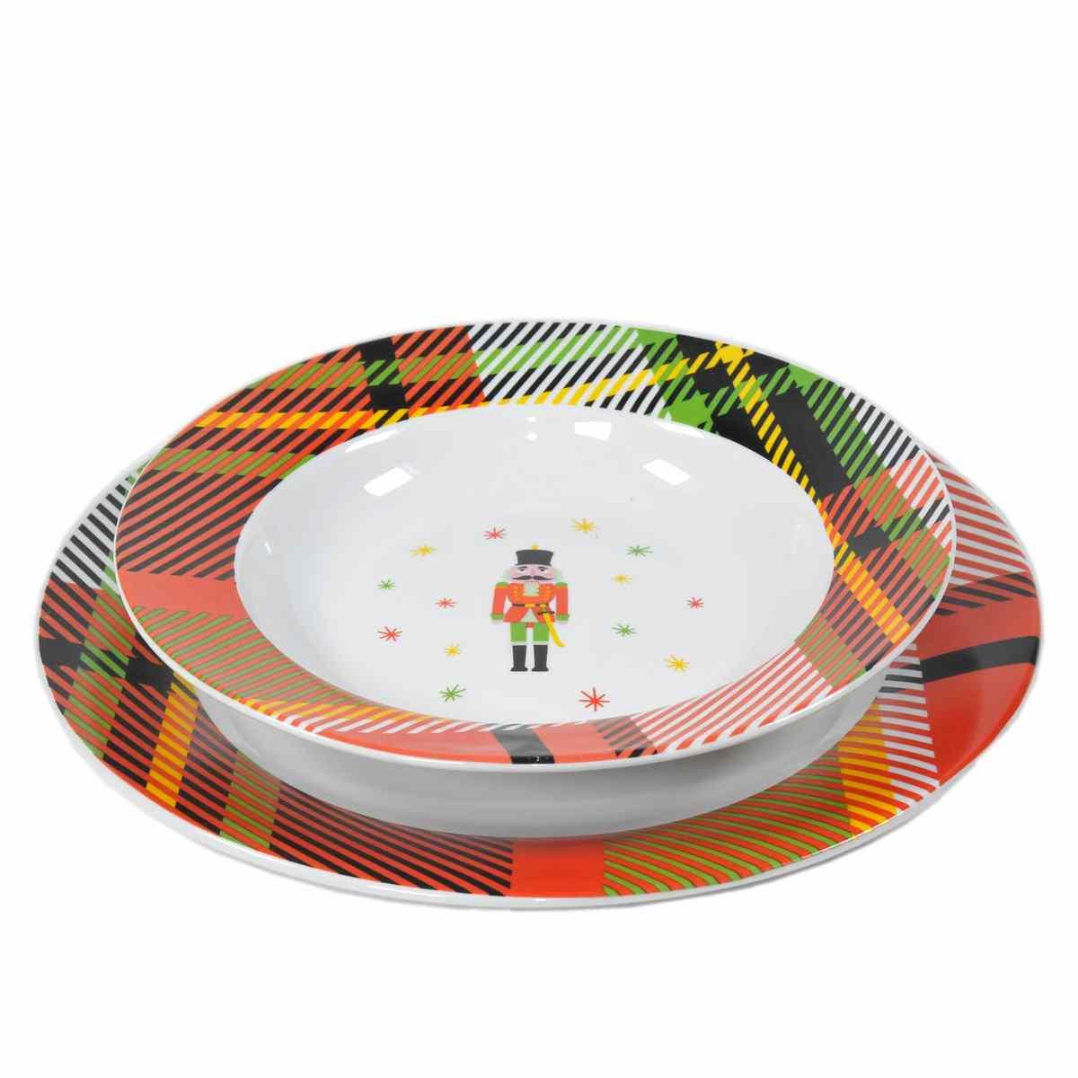 Piatti Servizio Tavola Set pz.18 Natalizio Porcellana Royal Soldatino | H&H