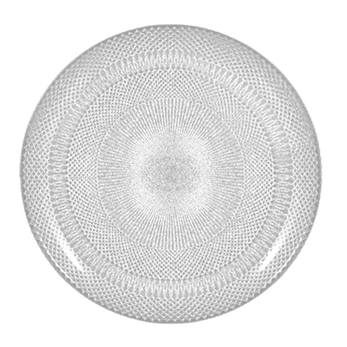 Piatto Tavola Vetro Fondo Bianco Opaco cm.Ã˜20,5 | H&H