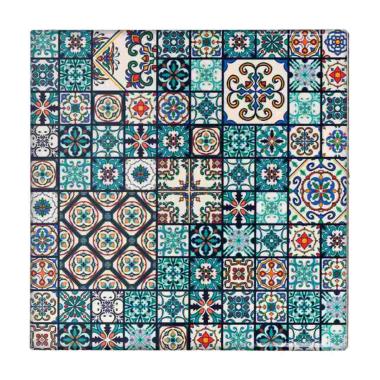 Sottopentola Mattonella Mandala Blu Quadro cm.20x20xh0,6 | Vacchetti