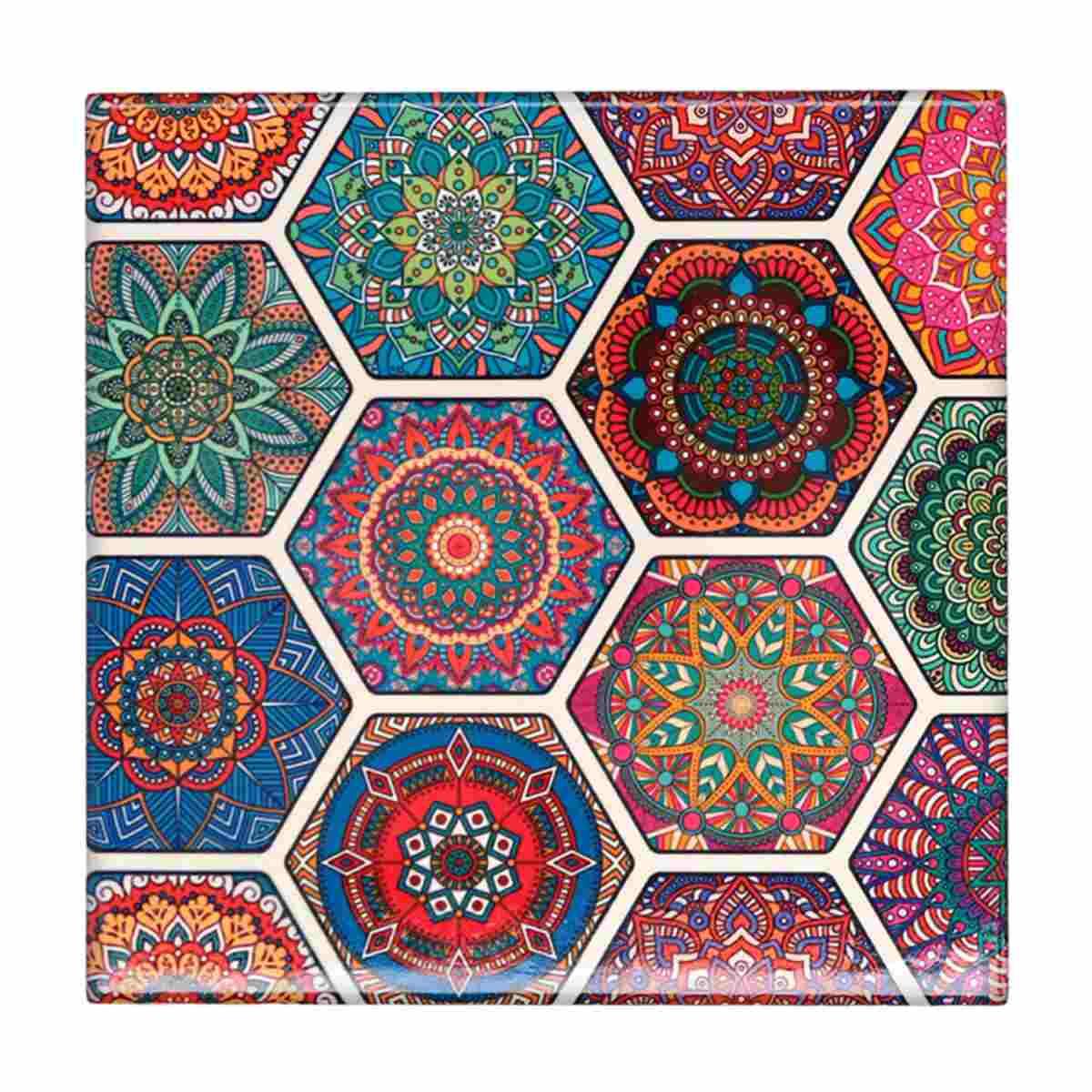 Sottopentola Mattonella Rombi Rosso Quadro cm.Ã˜20xh0,6 | Vacchetti