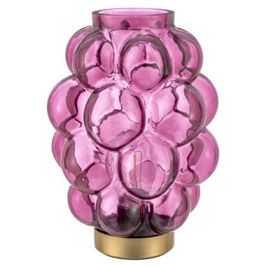 Lampada Tavolo Led Vetro Bubble Rosa cm.20 | Montemaggi