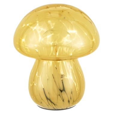 Lampada Tavolo Led Vetro Fungo Giallo cm.16 | Montemaggi