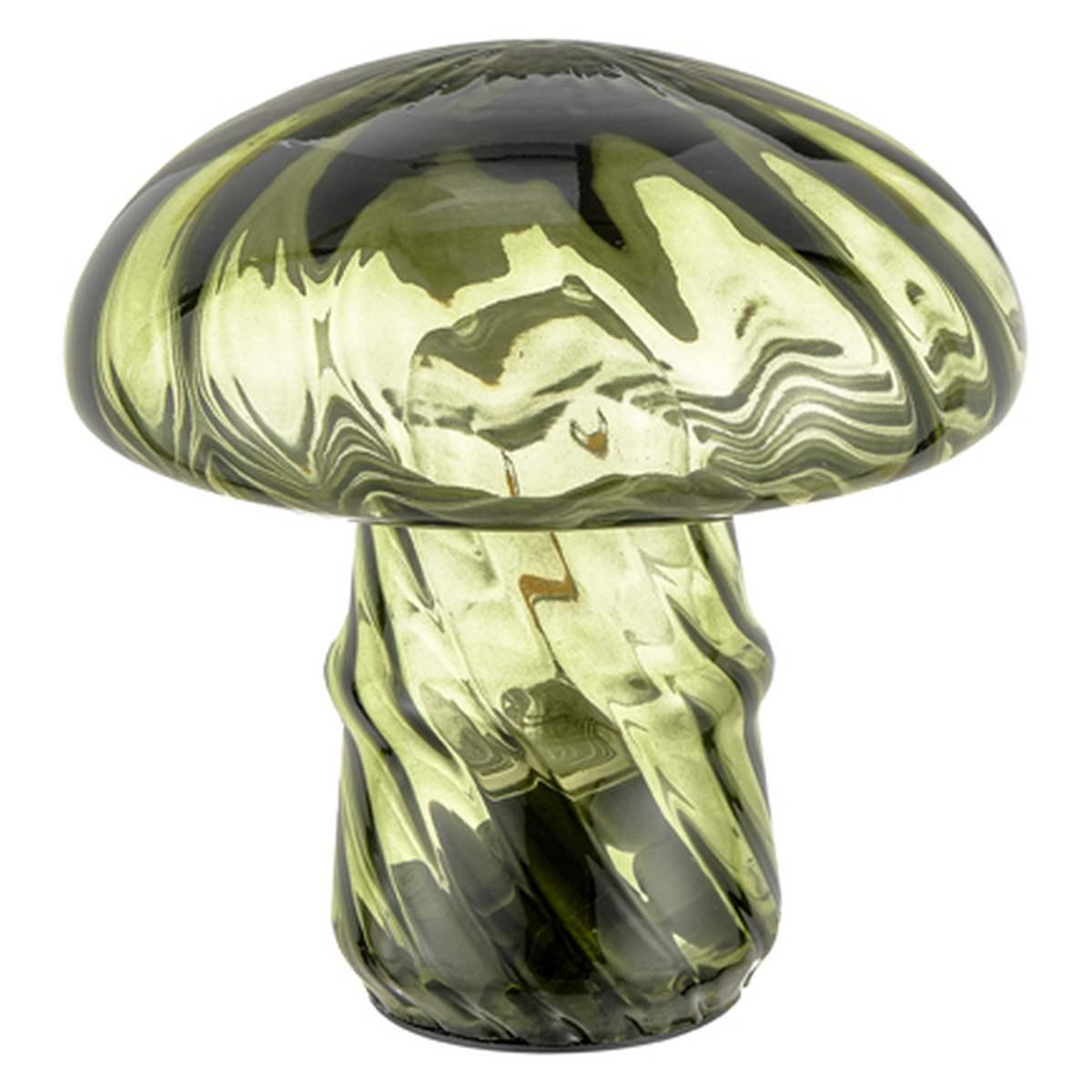 Lampada Tavolo Led Vetro Fungo Verde cm.16 | Montemaggi