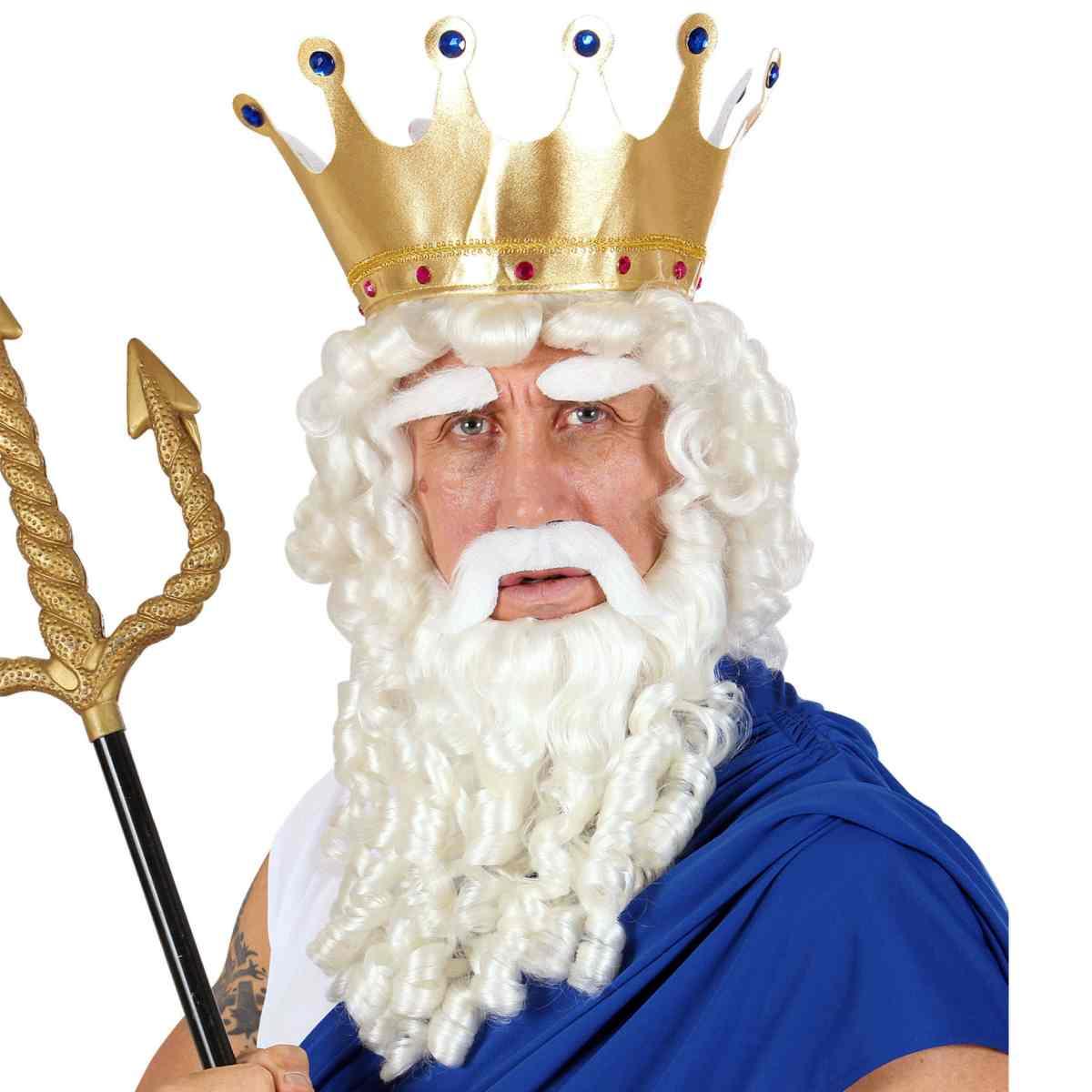 Parrucca Zeus Bianca con Barba |Widmann