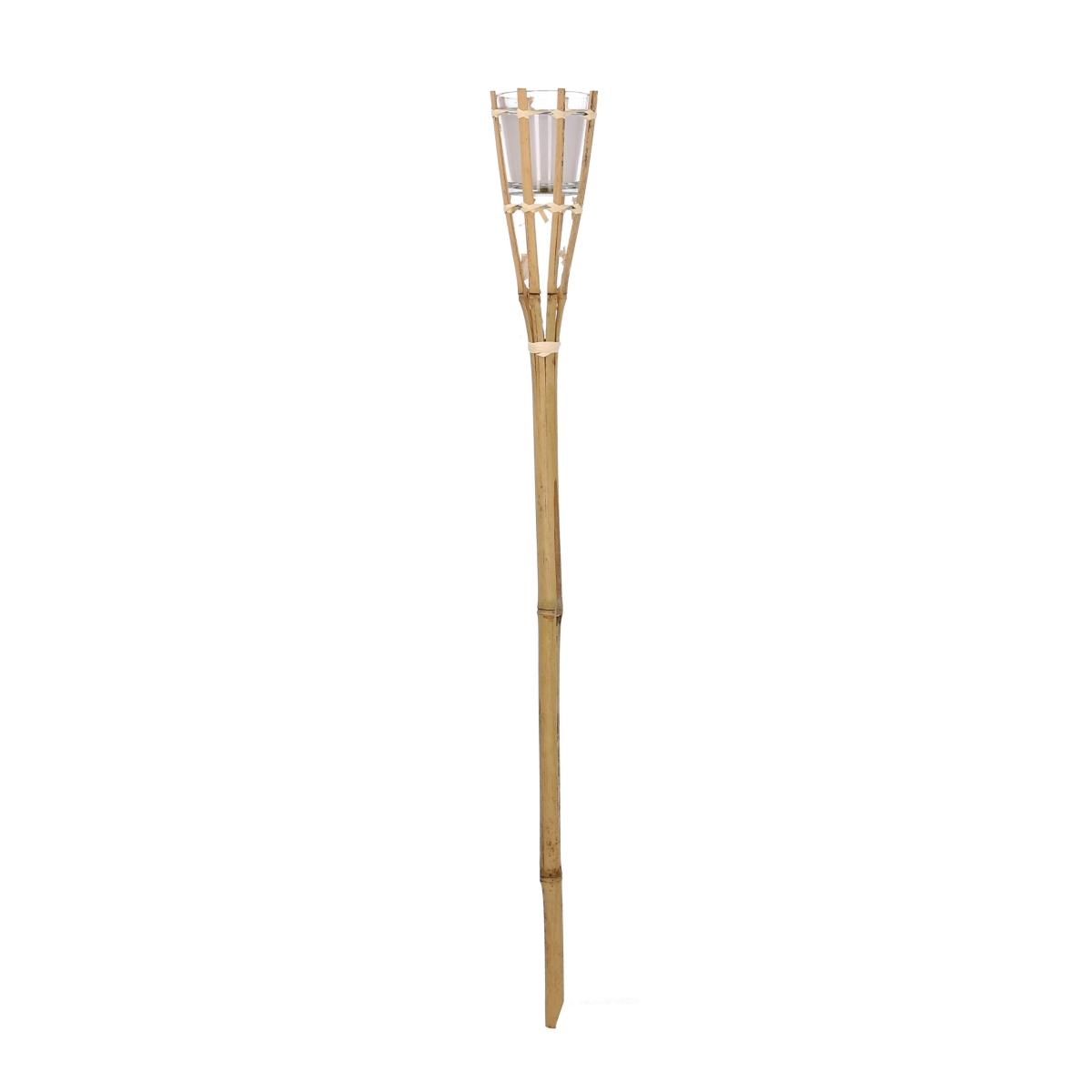 Fiaccola Bambu LED con Candela Citronella cm.Ø8,5xh76 | Vacchetti