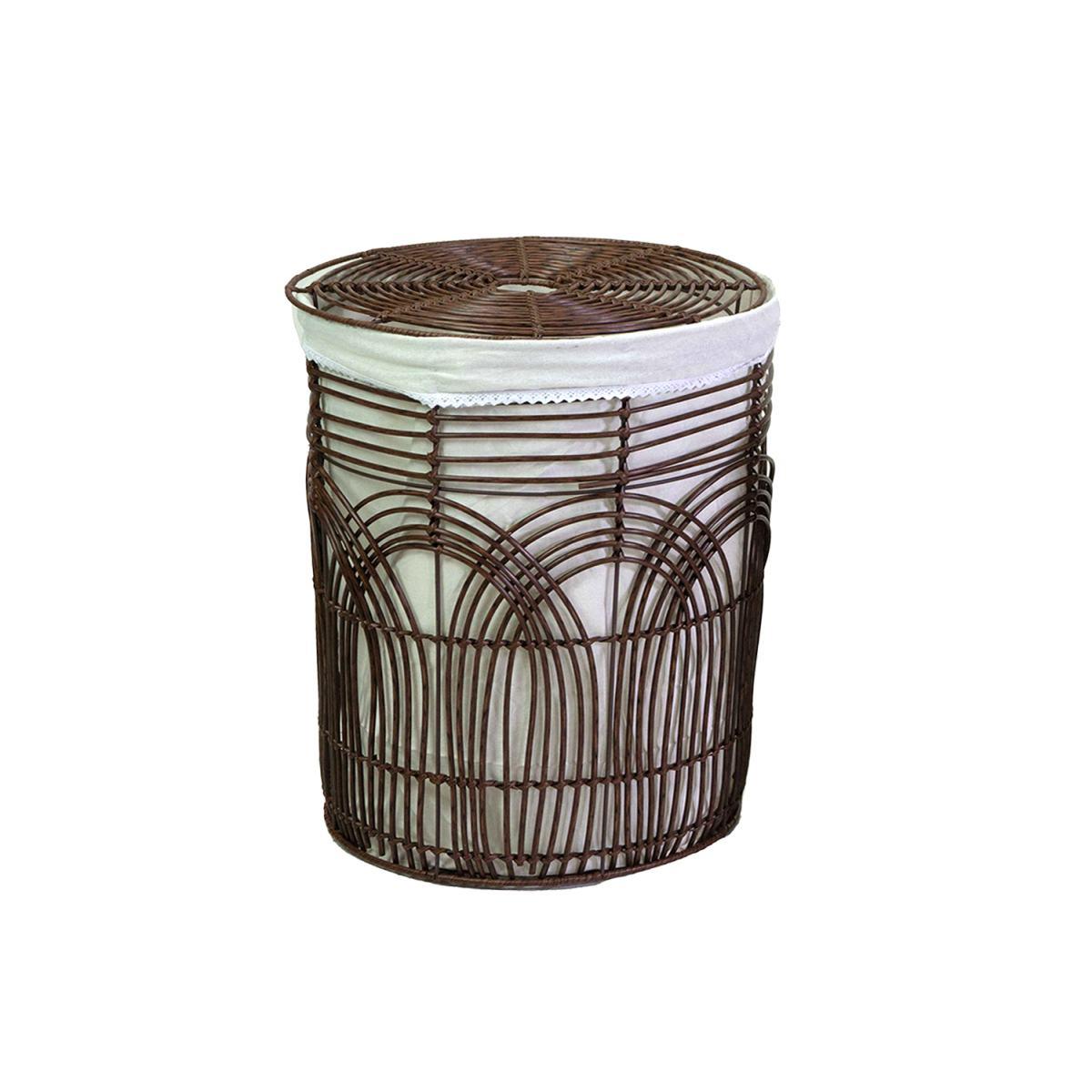 Cesto PVC Archi con Fodera Noce Tondo cm.Ã˜31xh41 | Vacchetti