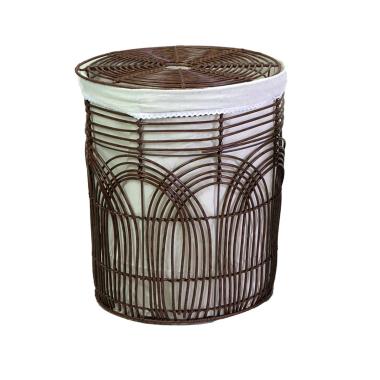 Cesto PVC Archi con Fodera Noce Tondo cm.Ã˜38xh48 | Vacchetti