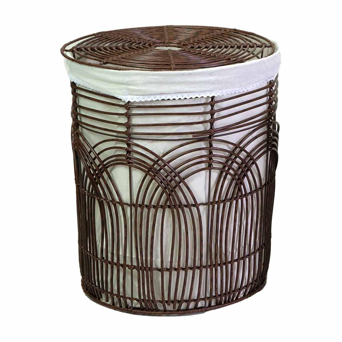 Cesto PVC Archi con Fodera Noce Tondo cm.Ã˜45xh56 | Vacchetti