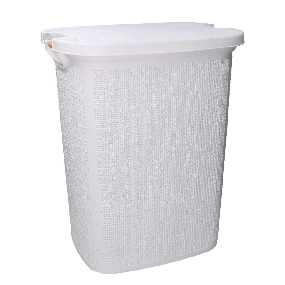 Cesto Portabiancheria PVC Bianco Rettangolare cm.47x38xh58 | Vacchetti