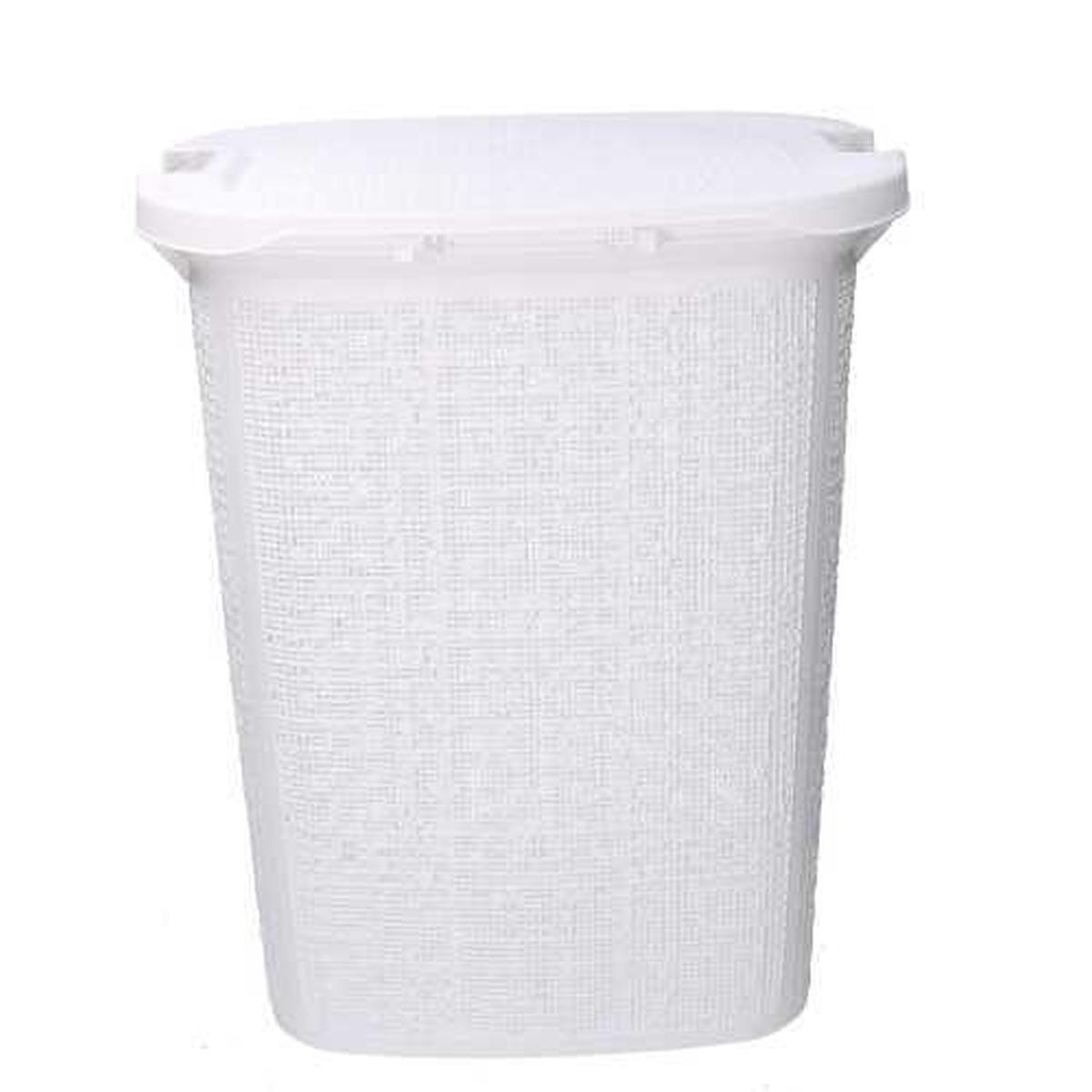 Cesto Portabiancheria PVC Bianco Rettangolare cm.47x38xh58 | Vacchetti