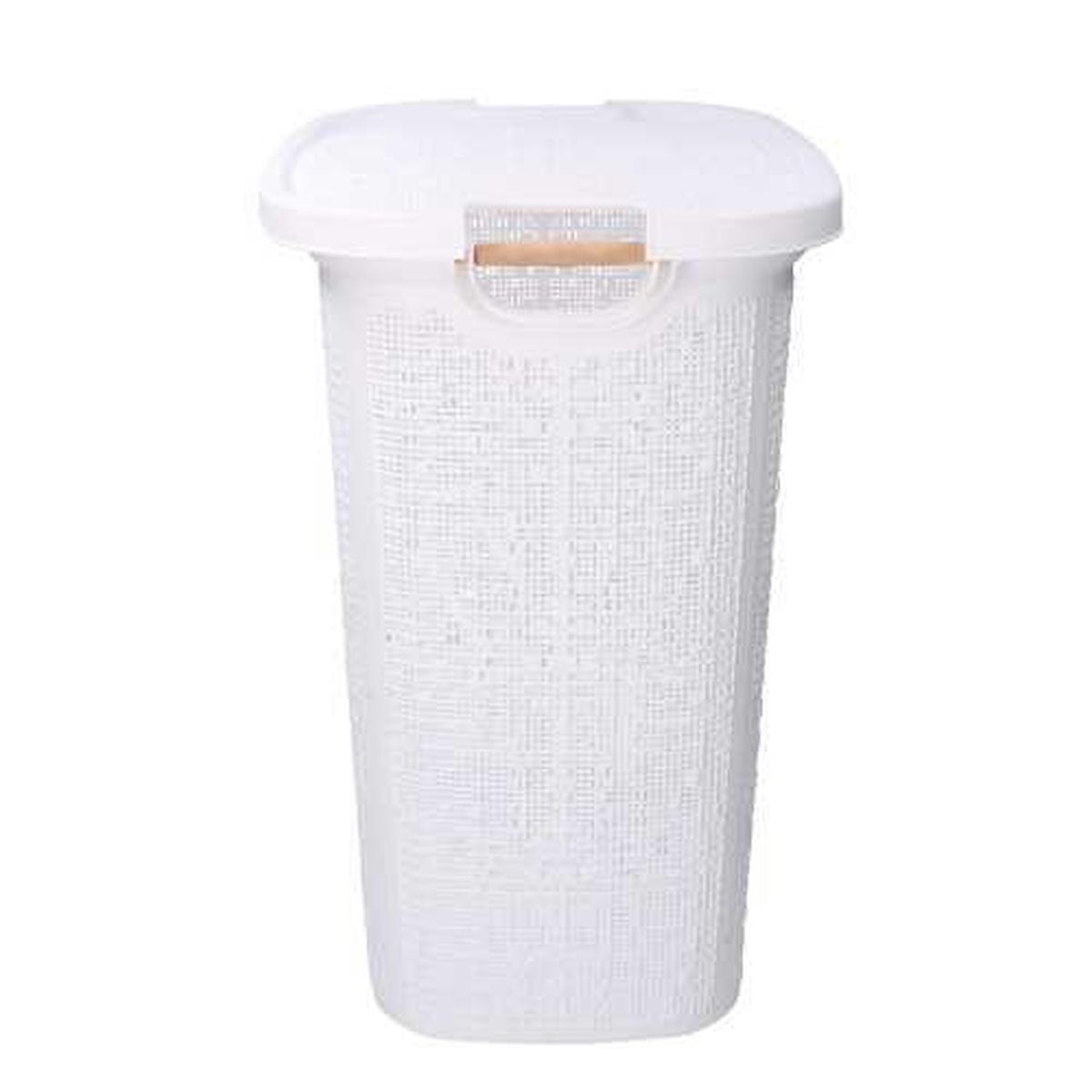 Cesto Portabiancheria PVC Bianco Rettangolare cm.47x38xh58 | Vacchetti