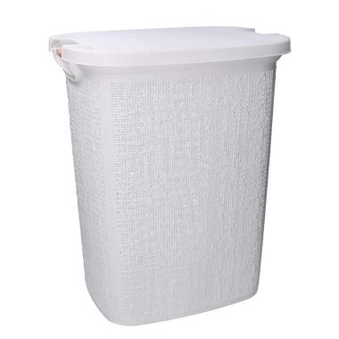 Cesto Portabiancheria PVC Bianco Rettangolare cm.47x38xh58 | Vacchetti