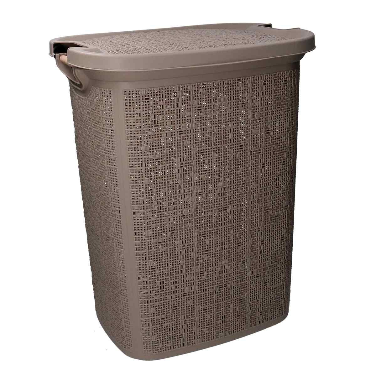 Cesto Portabiancheria PVC Grigio Avio Rettangolare cm.47x38xh58 | Vacchetti