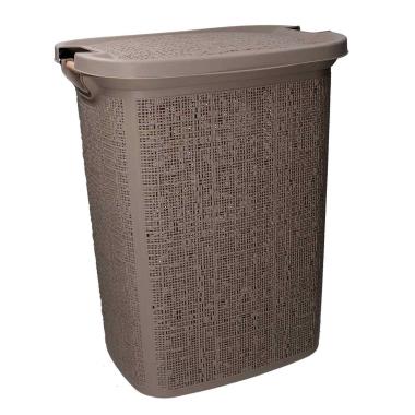 Cesto Portabiancheria PVC Grigio Avio Rettangolare cm.47x38xh58 | Vacchetti