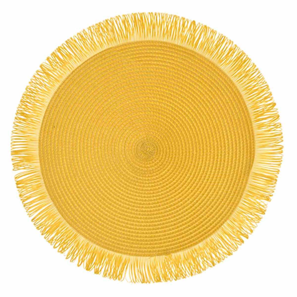 Sottopiatto Tavola Paglia Giallo Tondo cm.Ã˜38 | Montemaggi