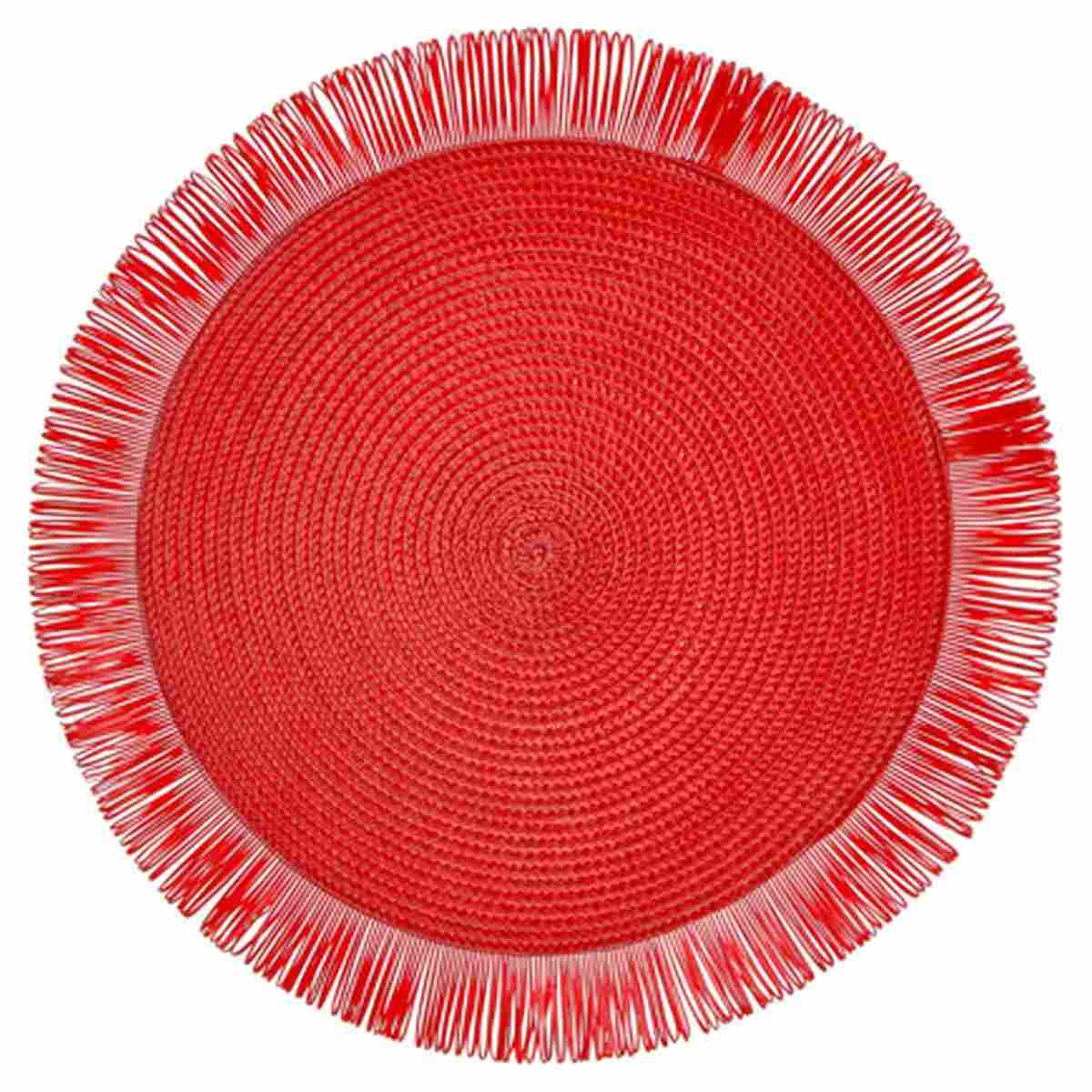 Sottopiatto Tavola Paglia Rosso Tondo cm.Ã˜38 | Montemaggi