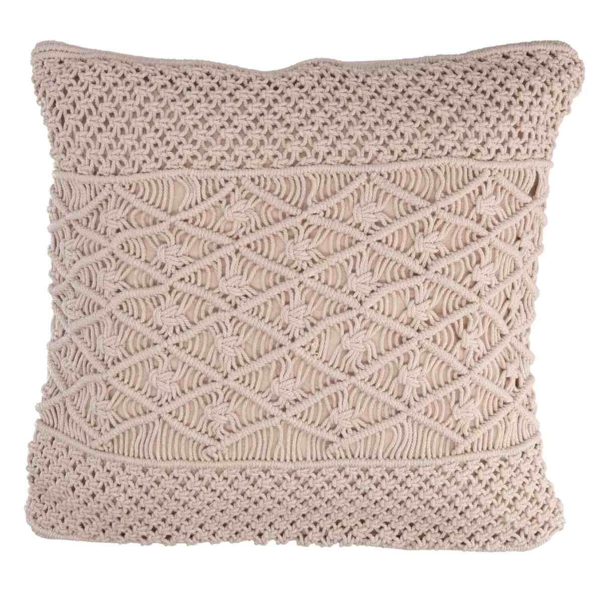 Fodera Cuscino MacramÃ¨ Bianco cm.45x45 | Vacchetti